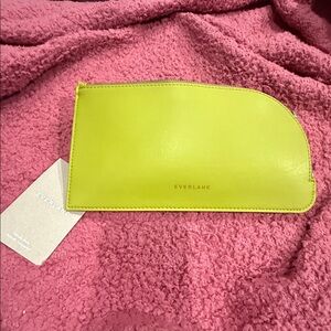 Everlane Chartreuse Leather Zip Wallet